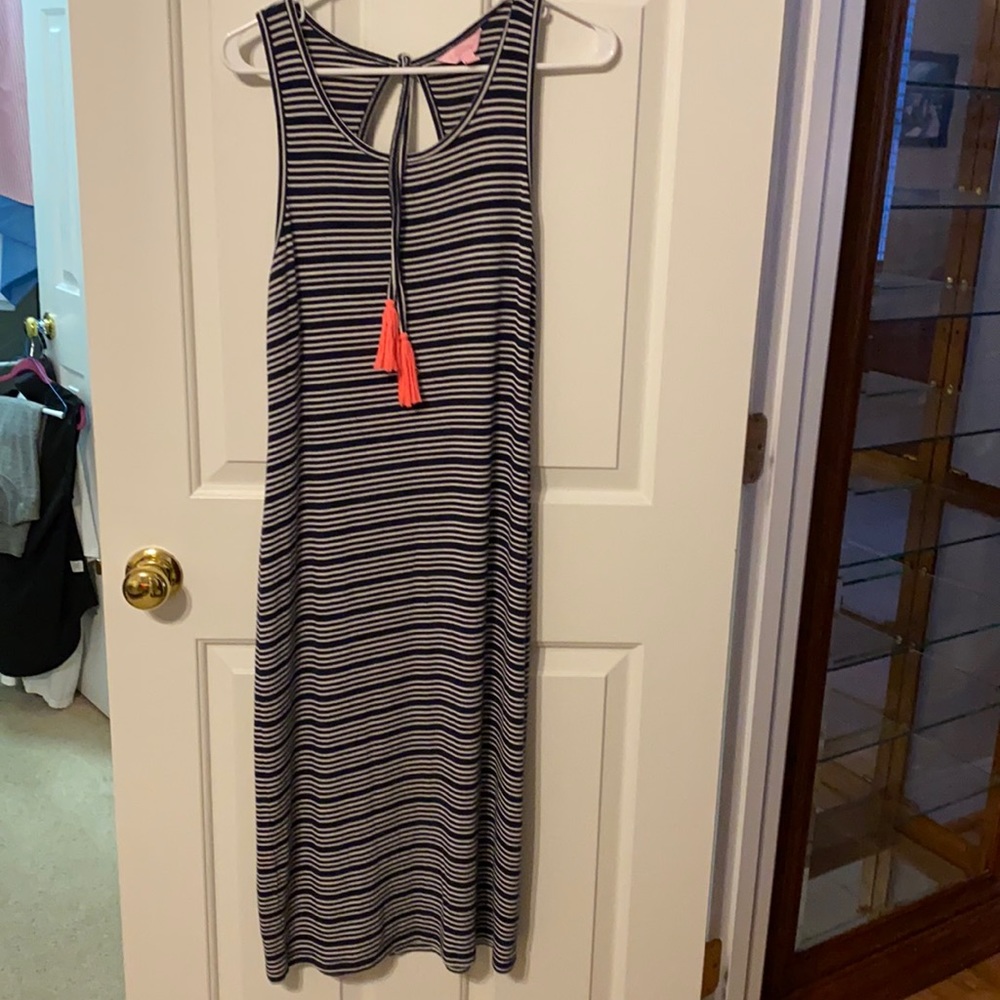 Lily Pulitzer navy and white dress size L